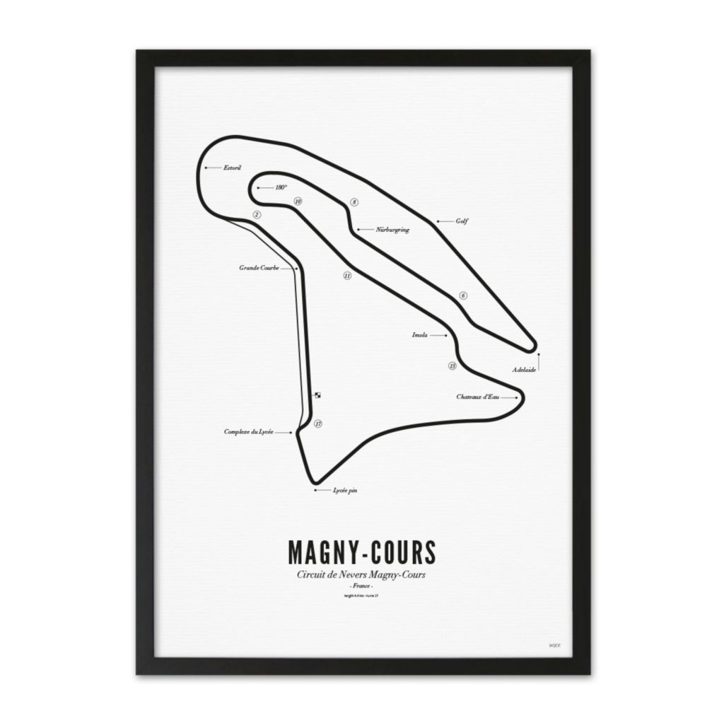 Poster van Magny-cours White Edition | WIJCK. 