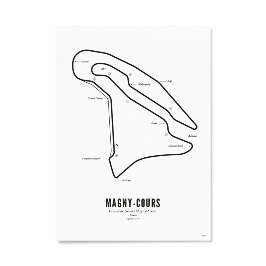 Poster van Magny-cours White Edition | WIJCK. 