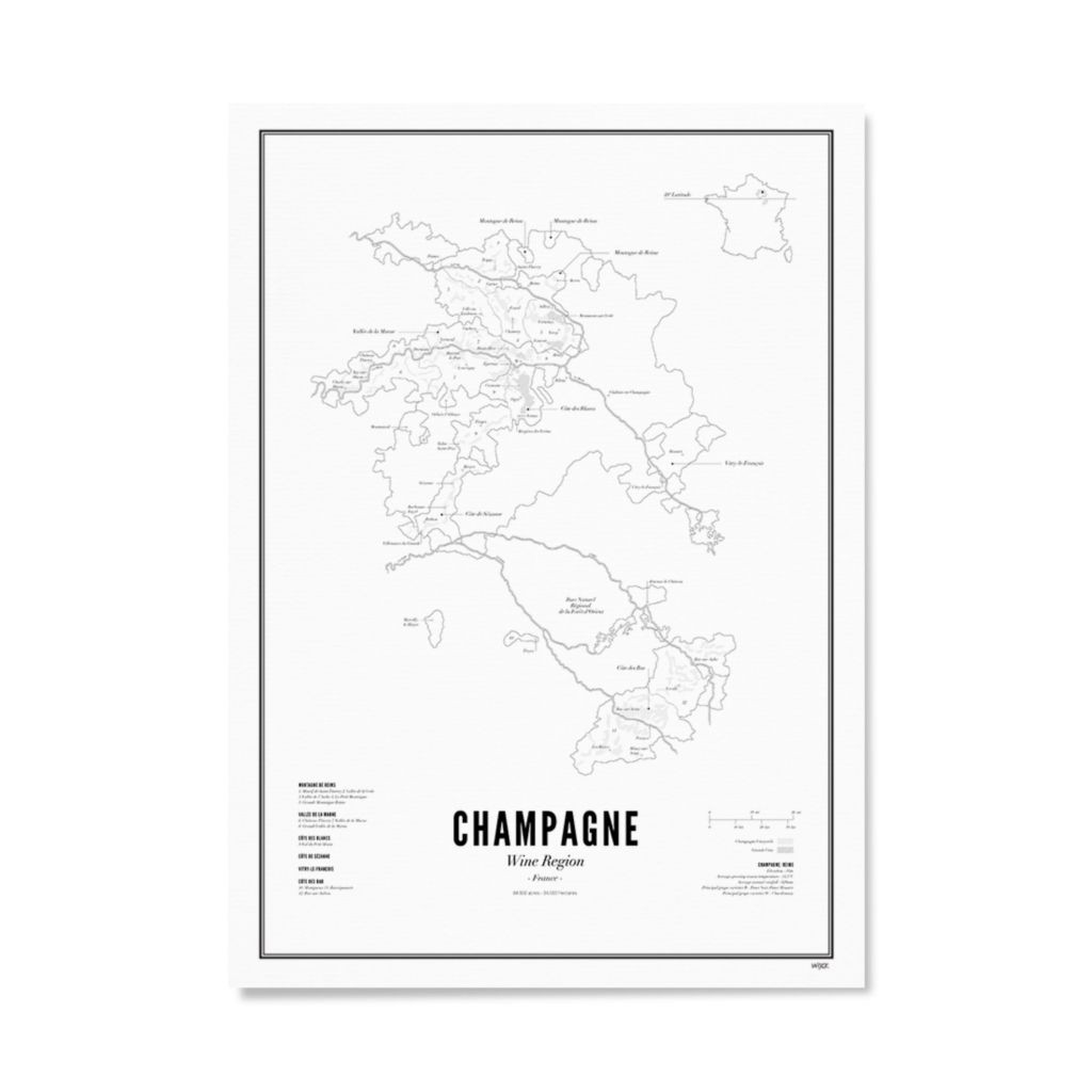 Poster van Champagne - Wijnregio | WIJCK. 