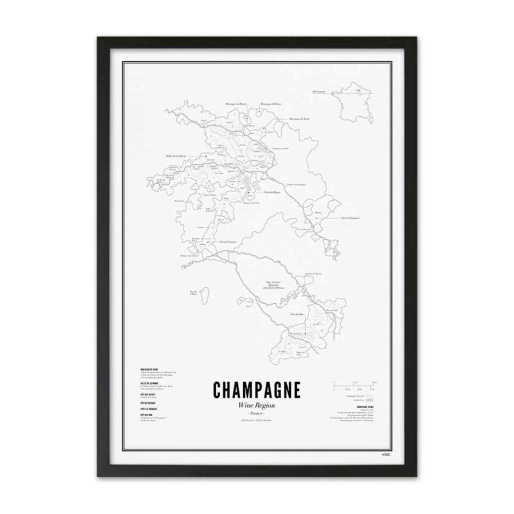Poster van Champagne - Wijnregio | WIJCK. 