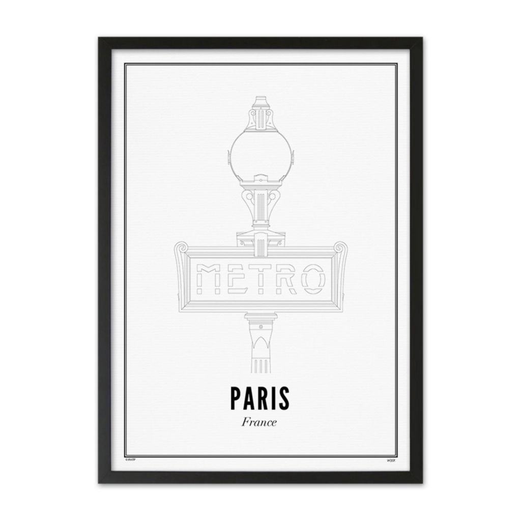 Poster van Paris - Metro Sign | WIJCK. 