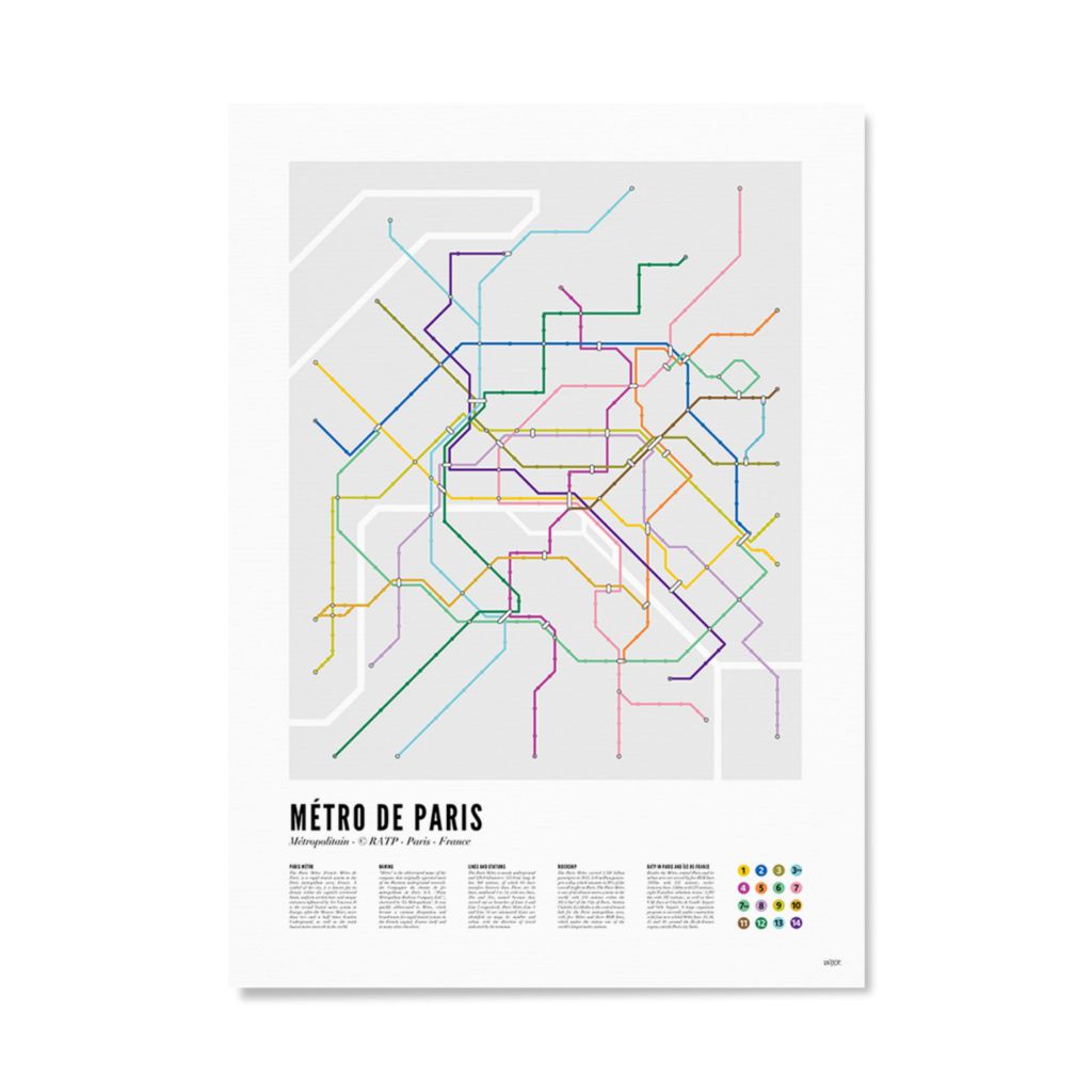 Poster van Paris - Metro | WIJCK.