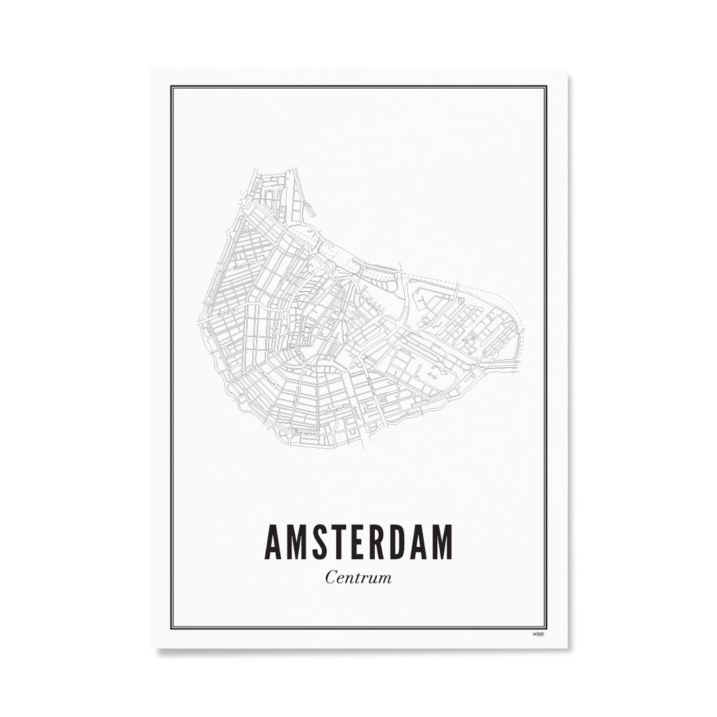 Poster von Amsterdam - Centrum | WIJCK.