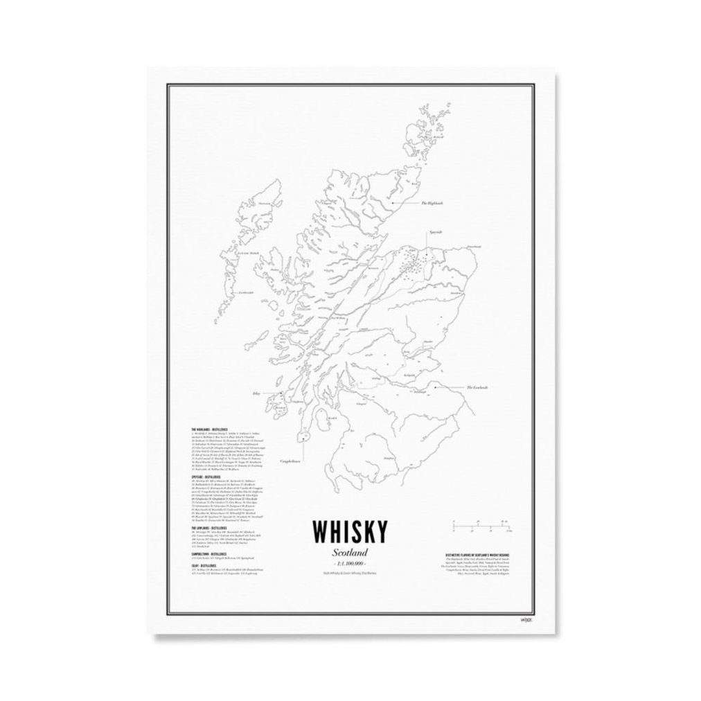 Poster of Scotland Whisky Regions WIJCK.