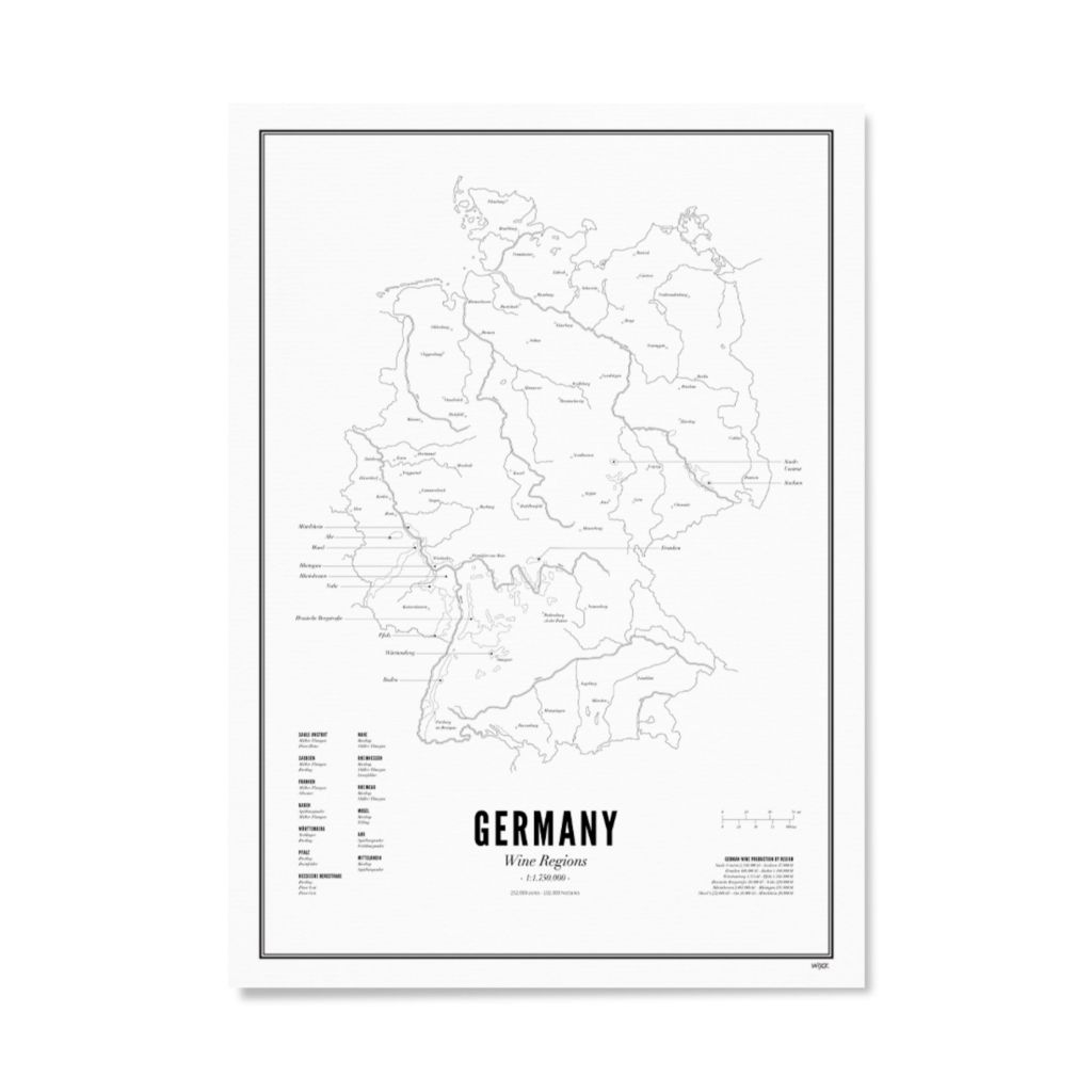 Poster van Duitsland - Wijnregio's | WIJCK. 