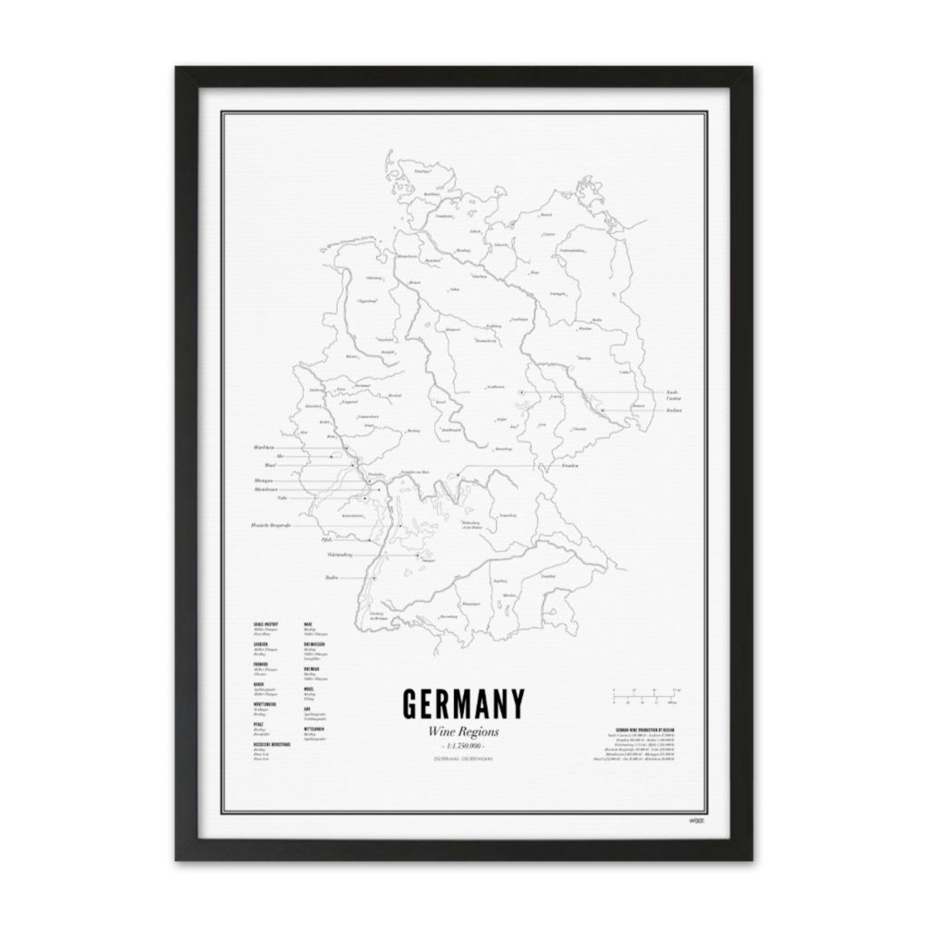 Poster van Duitsland - Wijnregio's | WIJCK. 