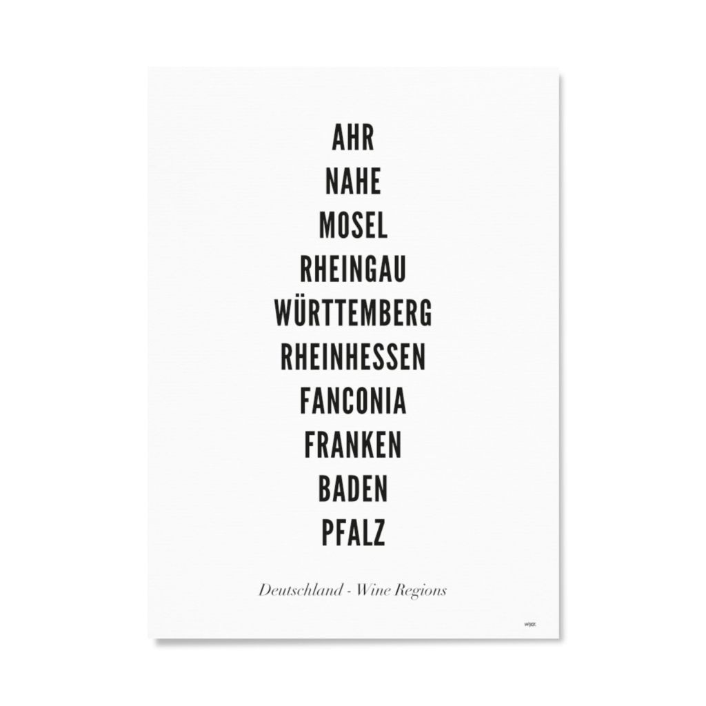 Poster van Duitsland - Wijnregio's | WIJCK. 