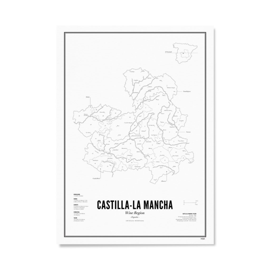 Poster van Castilla-La Mancha - Wijnregio | WIJCK. 
