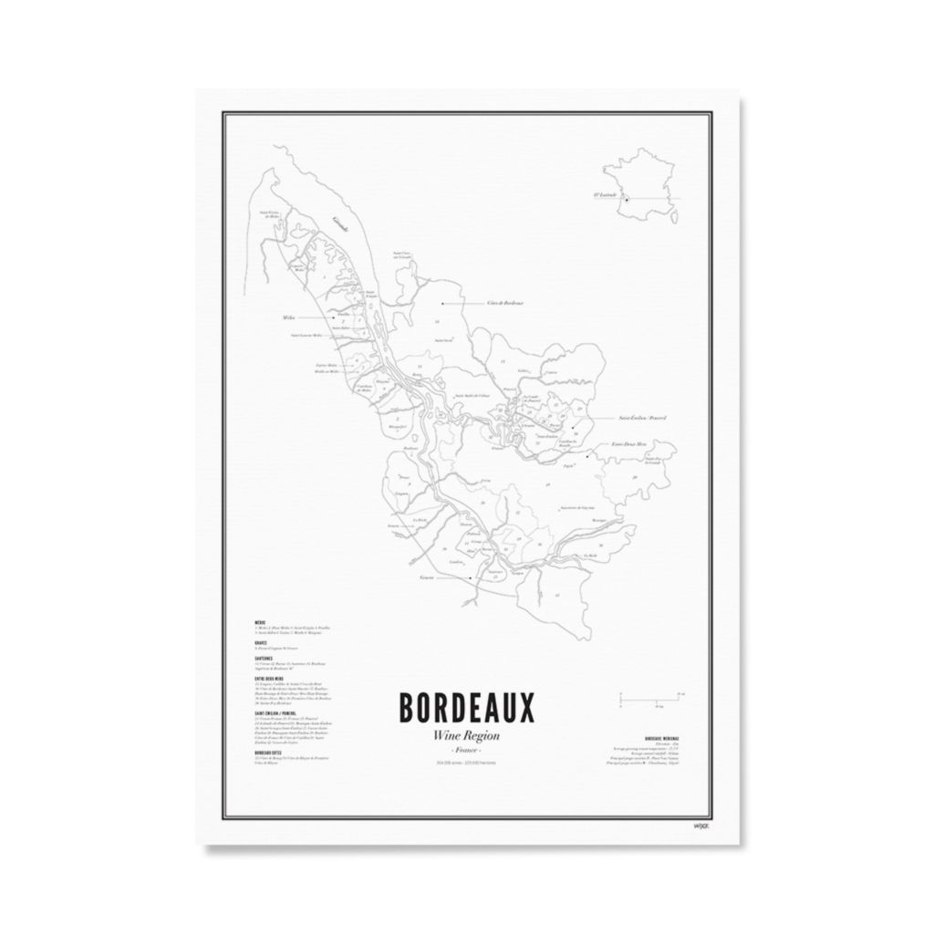 Poster von Bordeaux - Weinregion | WIJCK.