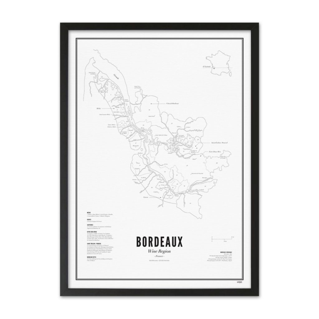 Poster von Bordeaux - Weinregion | WIJCK.