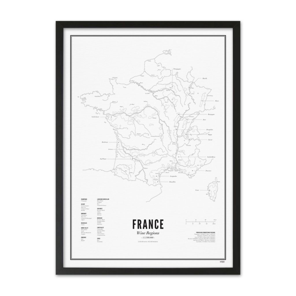 Poster van Frankrijk - Wijnregio's | WIJCK. 