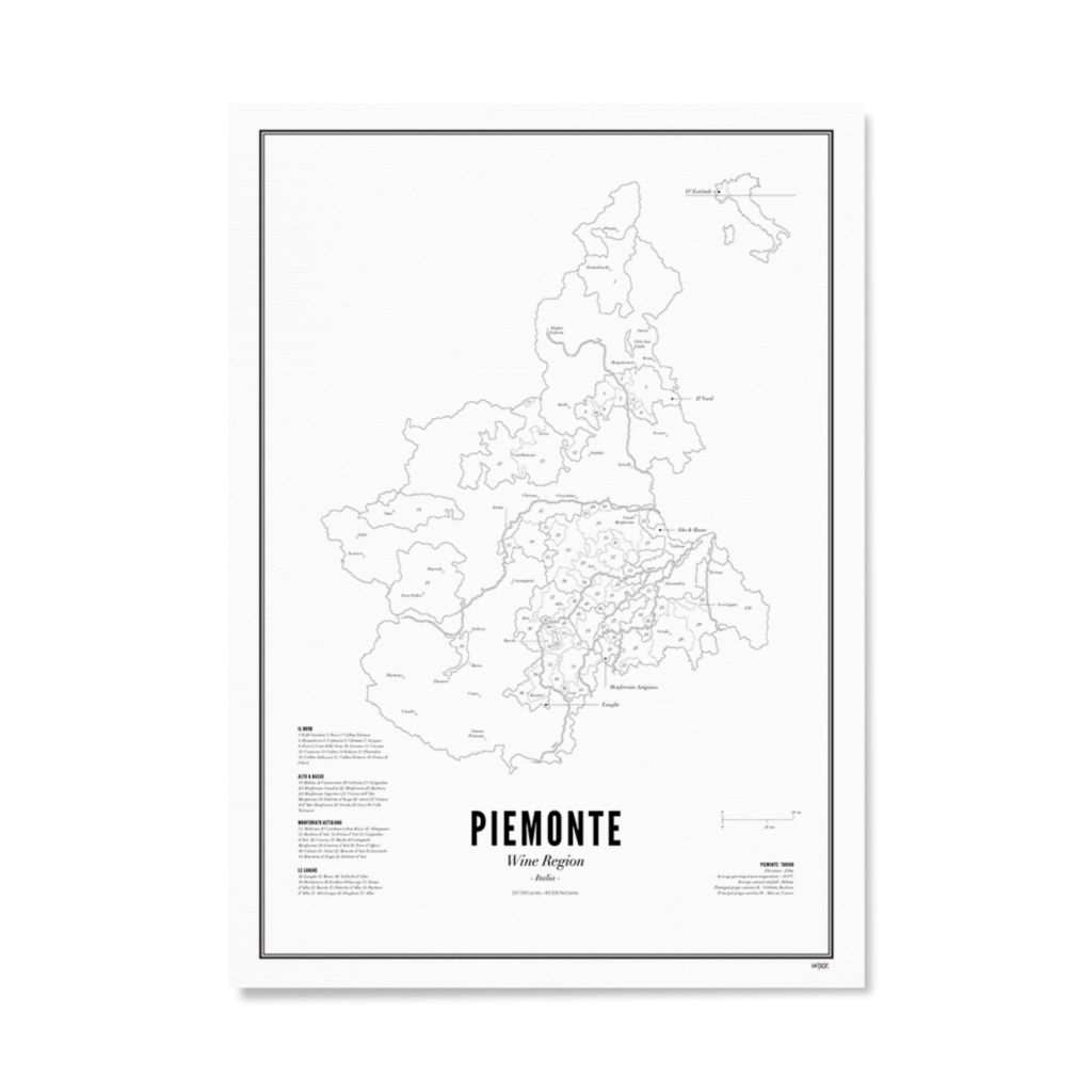 Poster van Piemont - Wijnregio | WIJCK. 