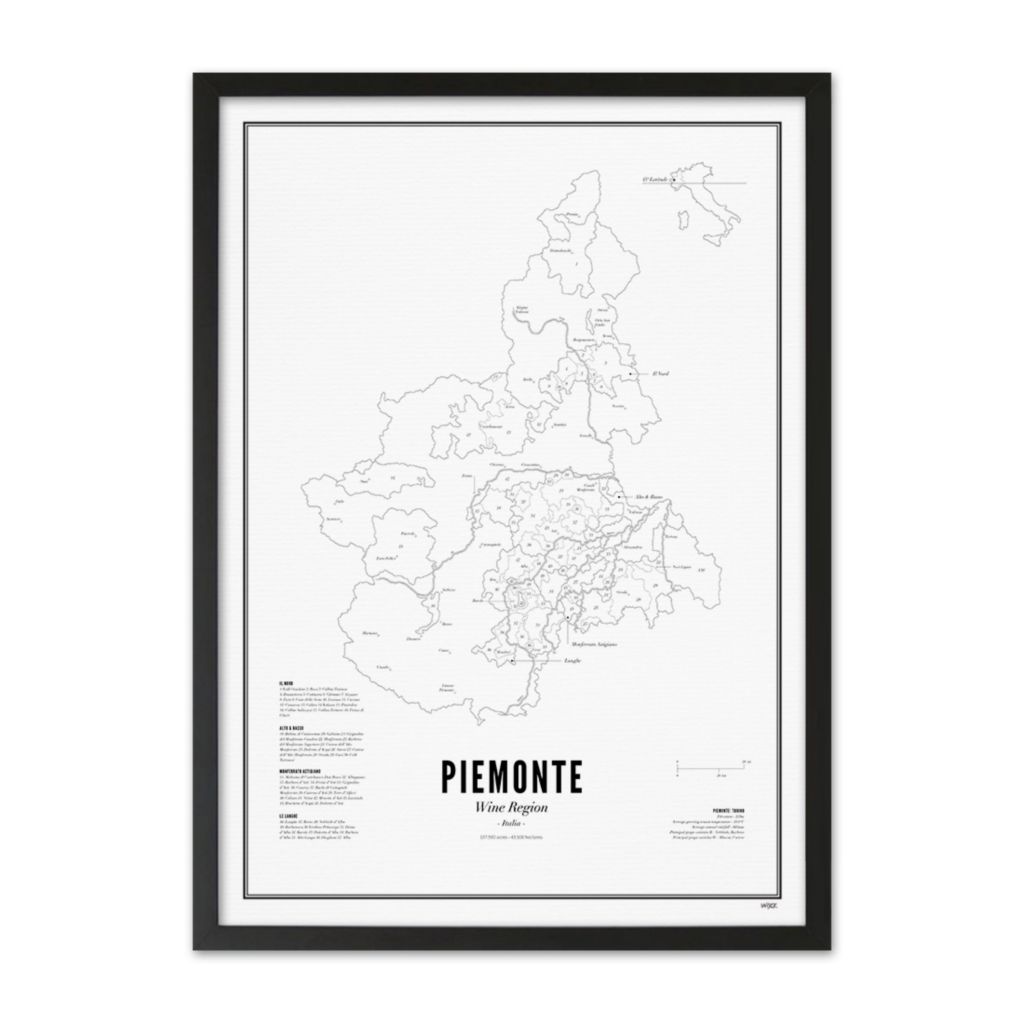 Poster van Piemont - Wijnregio | WIJCK. 