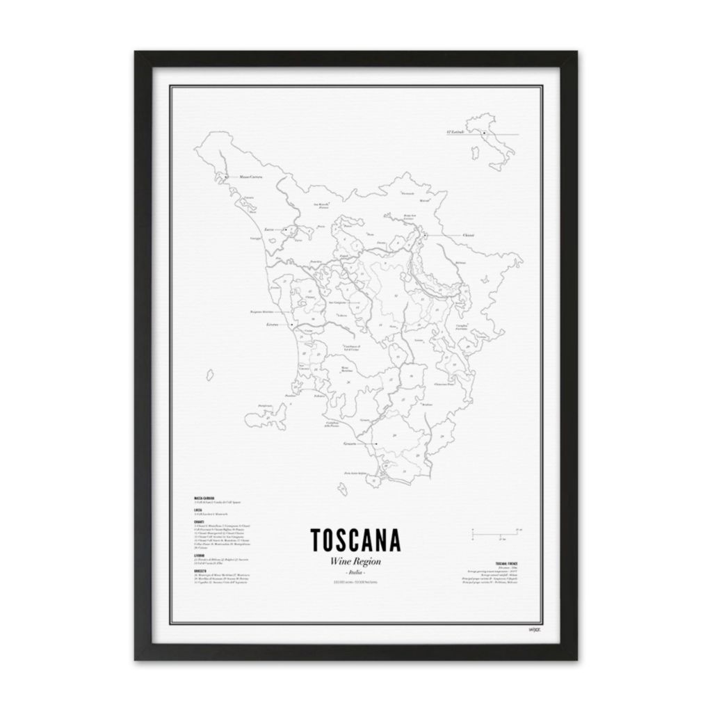 Poster van Toscane - Wijnregio | WIJCK. 