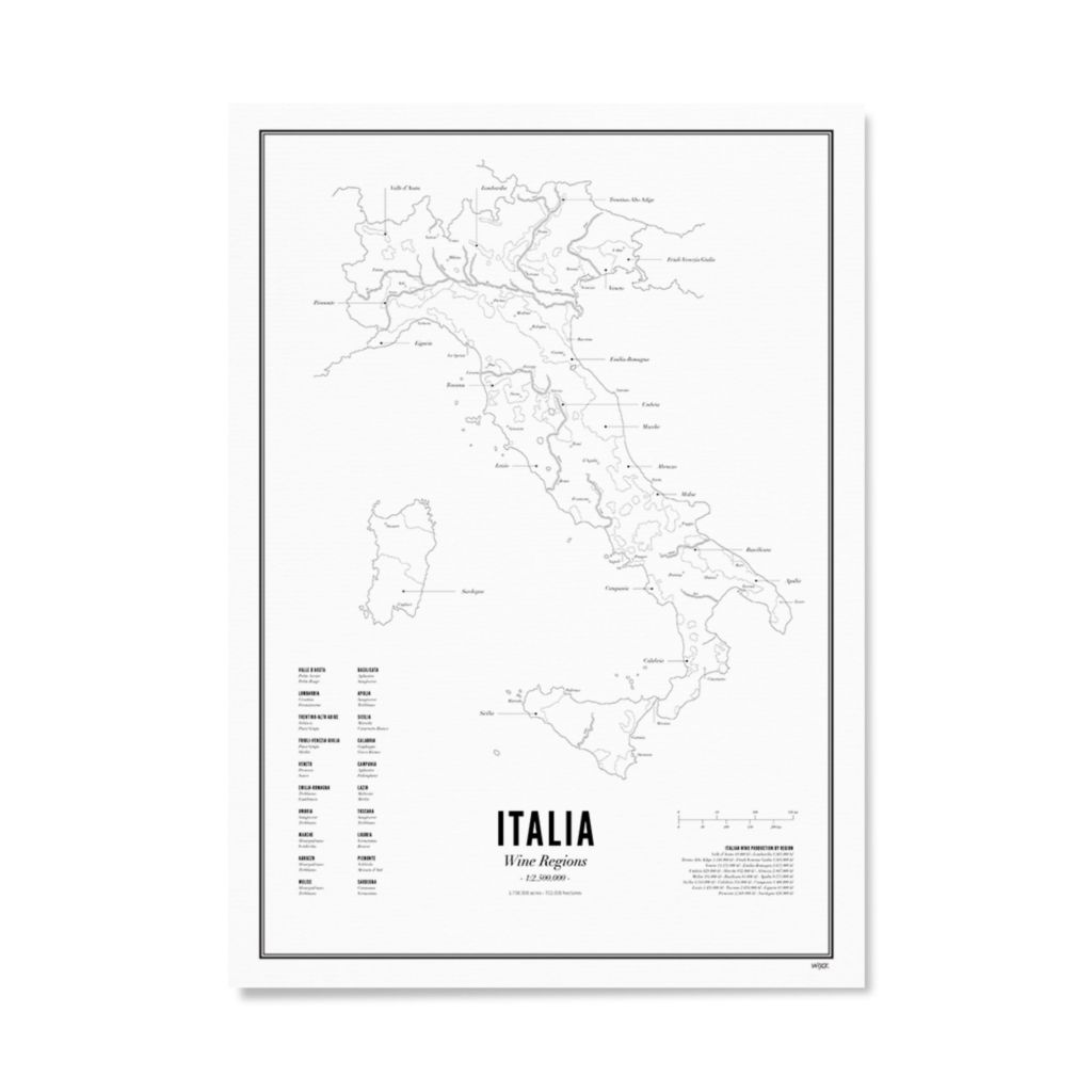 Poster von Italien - Weinregionen | WIJCK.