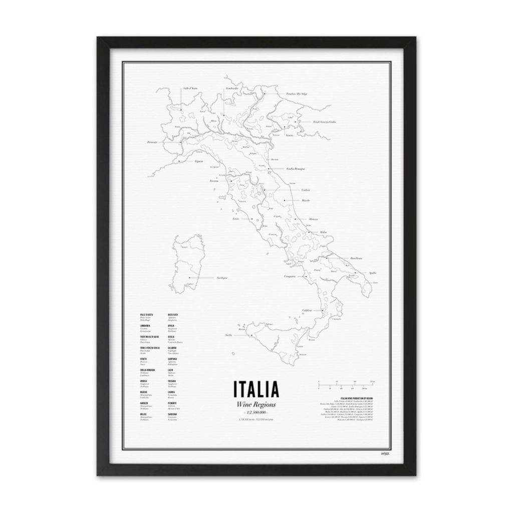 Poster von Italien - Weinregionen | WIJCK.