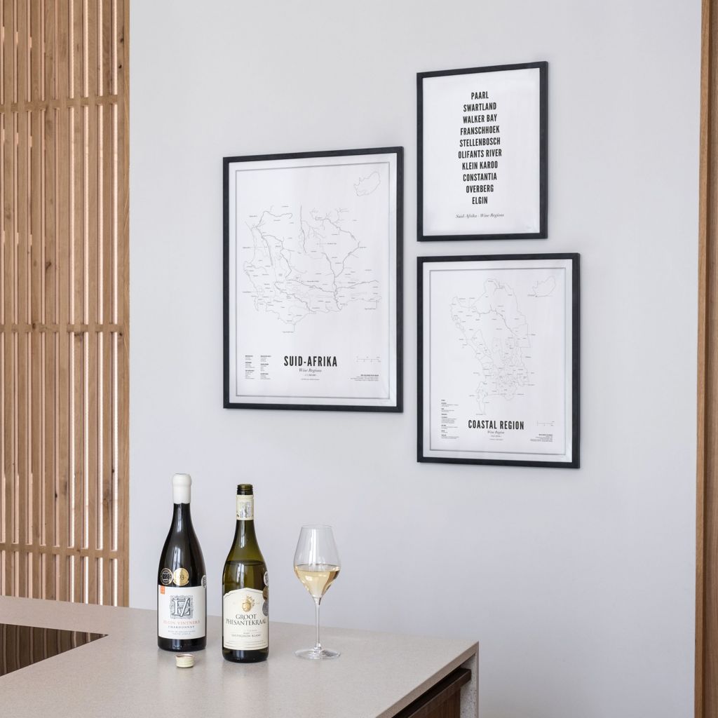 Poster van Zuid Afrika - Wijnregio's | WIJCK. 