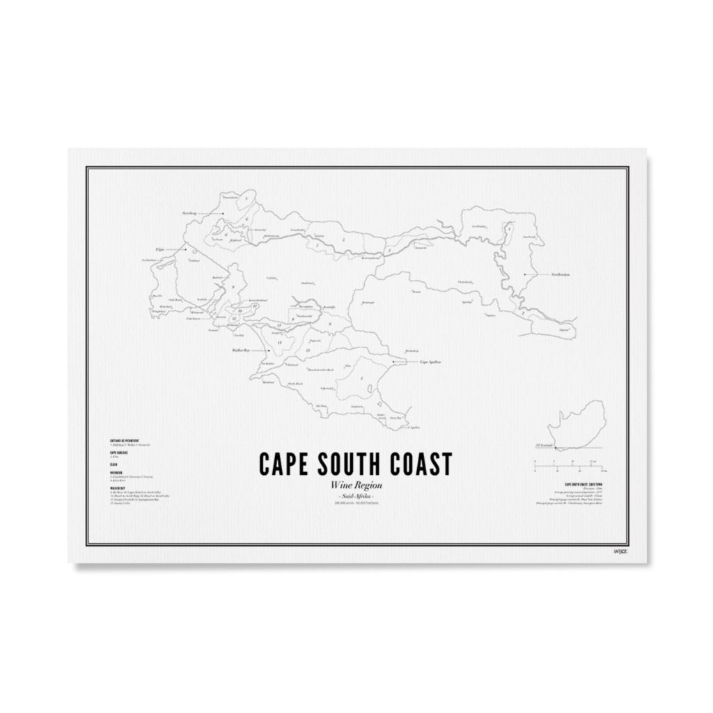 Poster van Cape South Coast - Wine Region | WIJCK. 