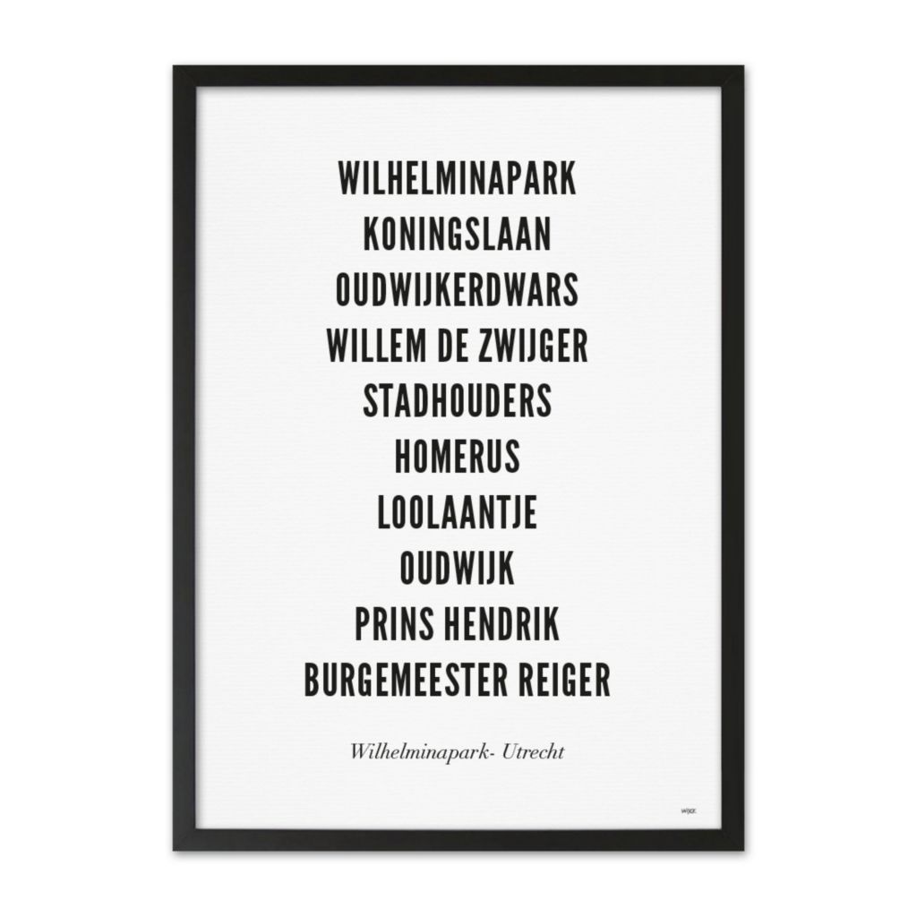 Affiches de Utrecht - Wilhelminapark | WIJCK.