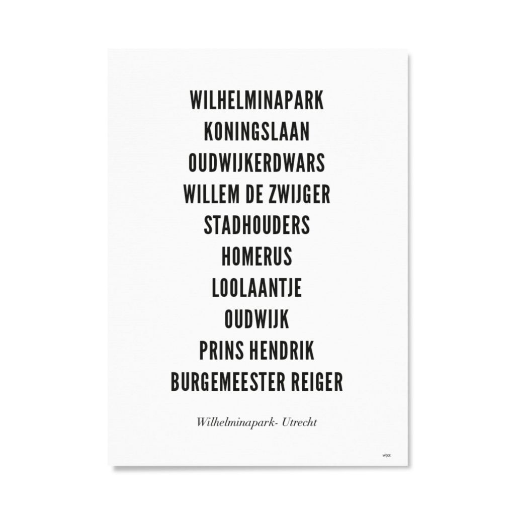 Affiches de Utrecht - Wilhelminapark | WIJCK.