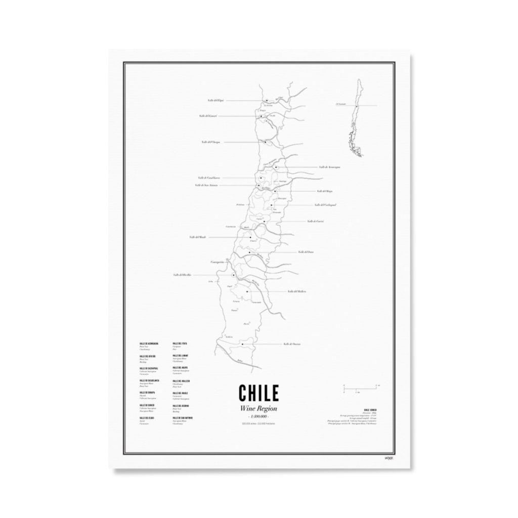 Poster von Chili - Weinregionen | WIJCK.