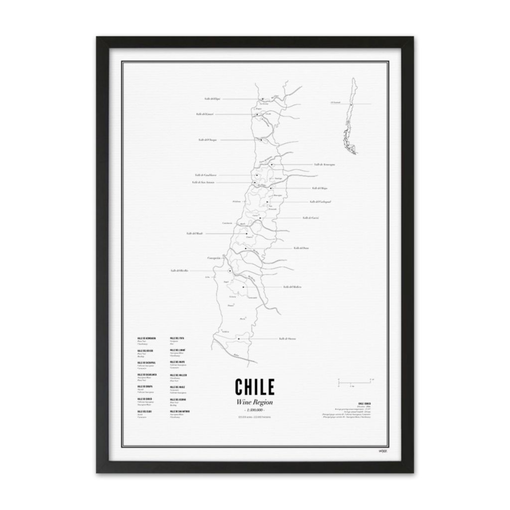 Poster von Chili - Weinregionen | WIJCK.