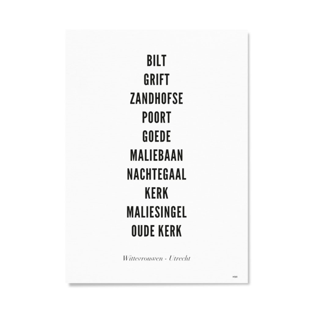 Poster of Utrecht - Wittevrouwen | WIJCK.