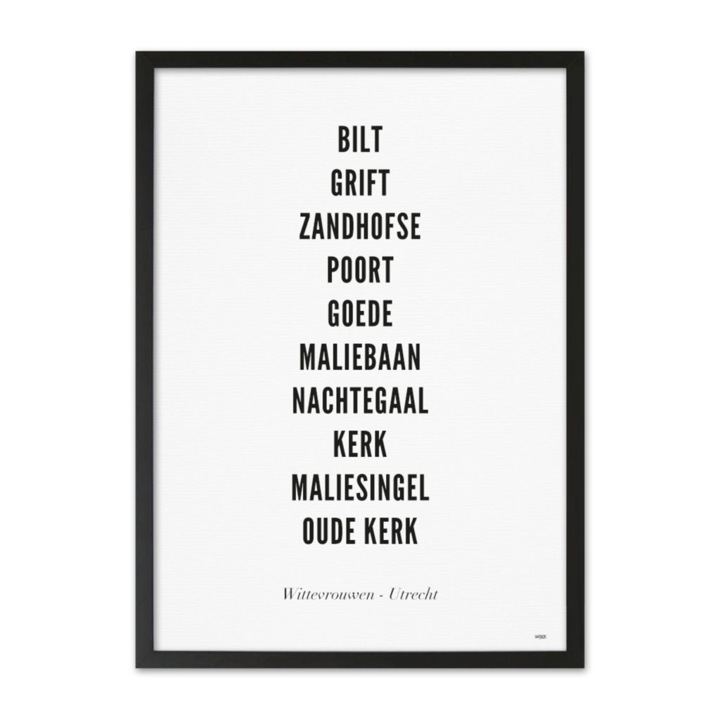 Poster of Utrecht - Wittevrouwen | WIJCK.
