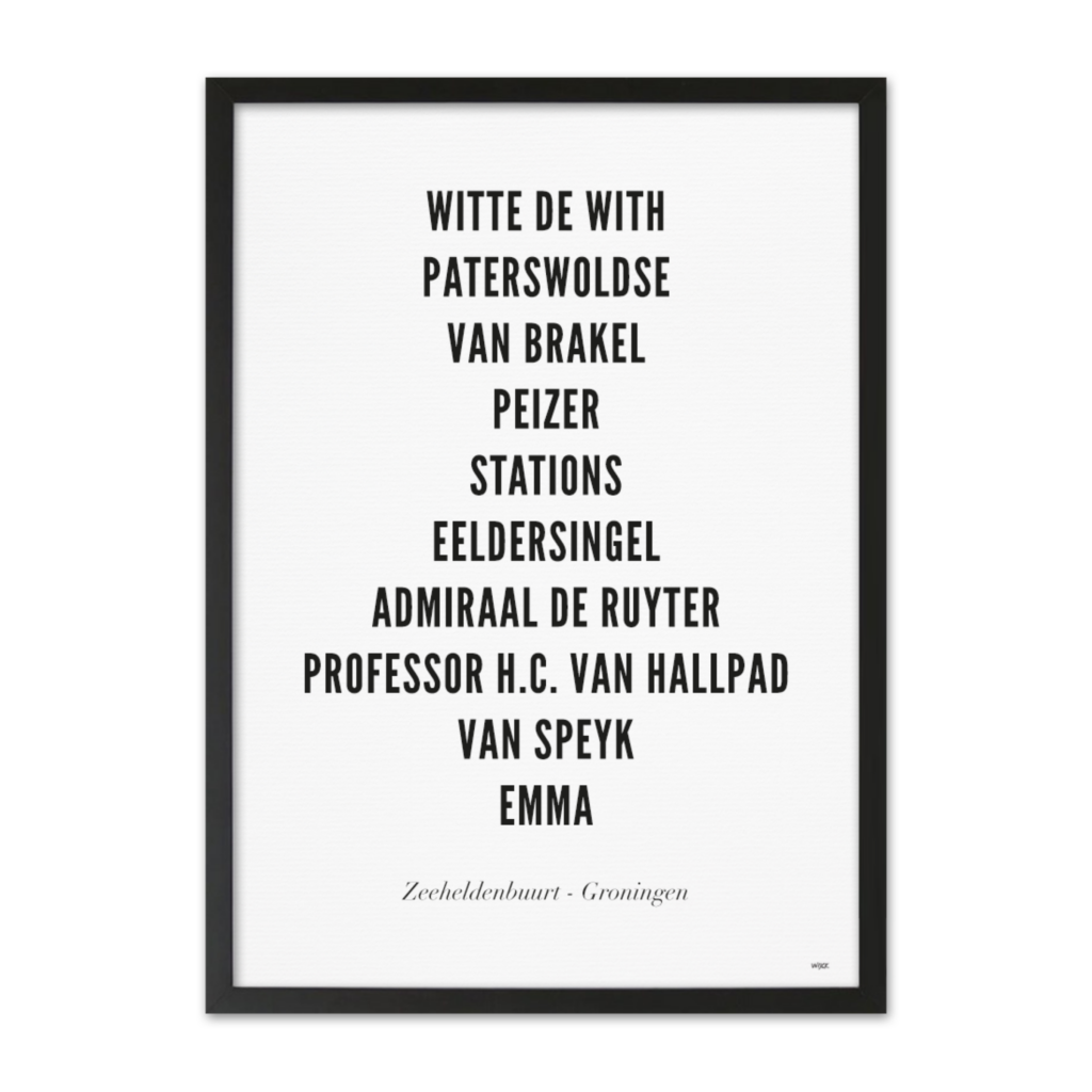 Poster von Groningen - Zeeheldenbuurt | WIJCK.