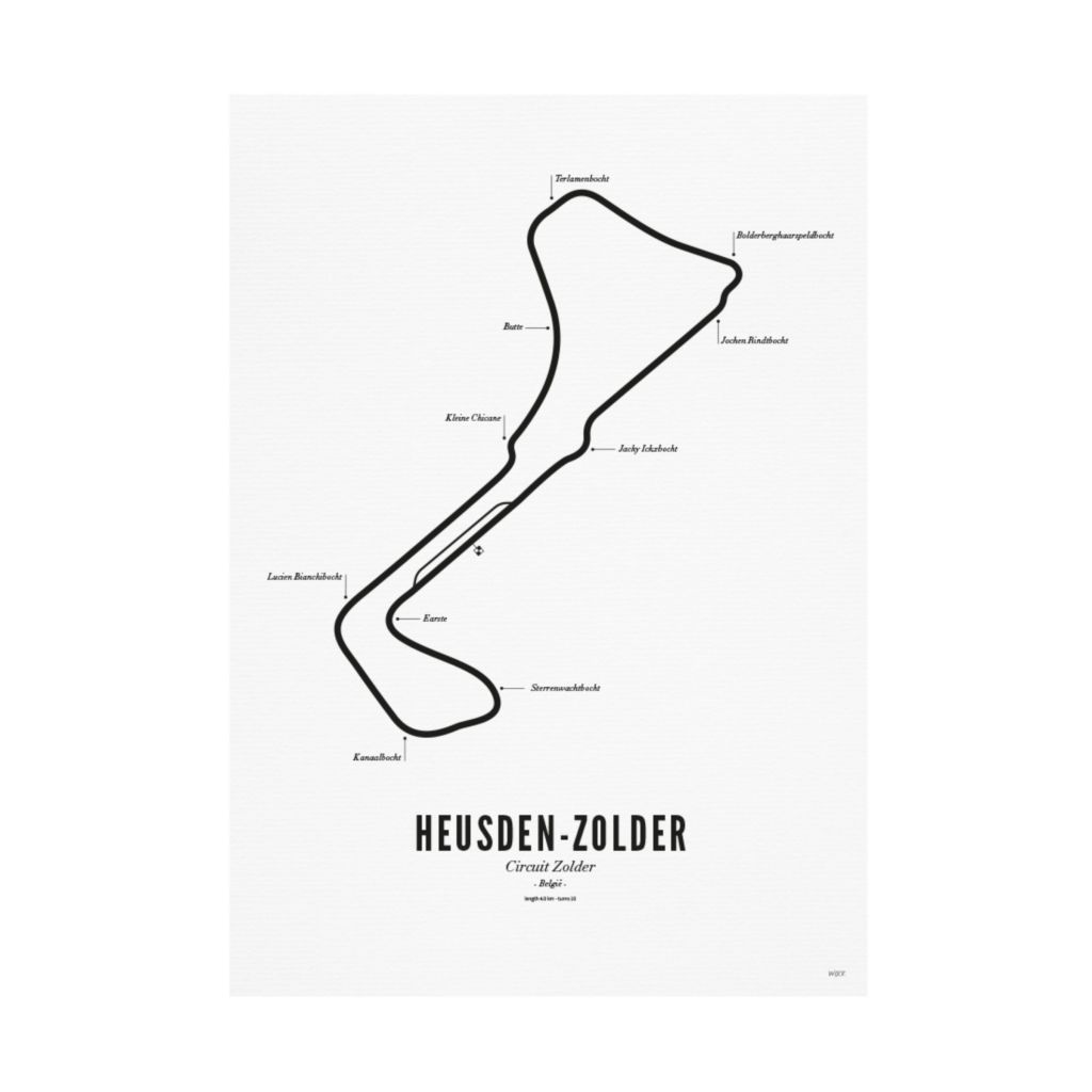 Affiches de Circuit Zolder - White Edition | WIJCK.