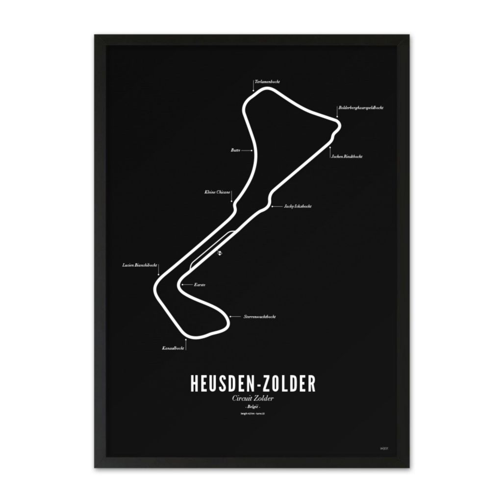 Poster of Circuit Zolder - Black edition | WIJCK.