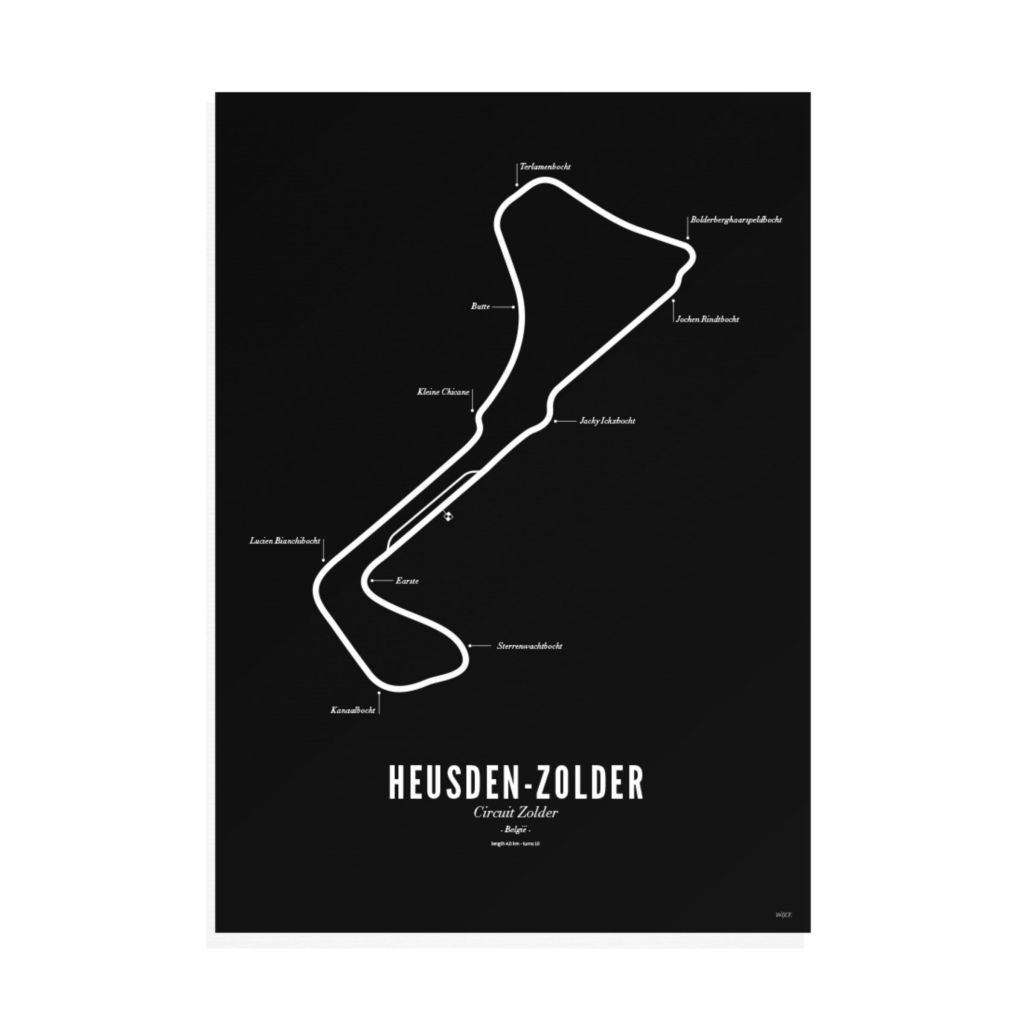 Poster of Circuit Zolder - Black edition | WIJCK.