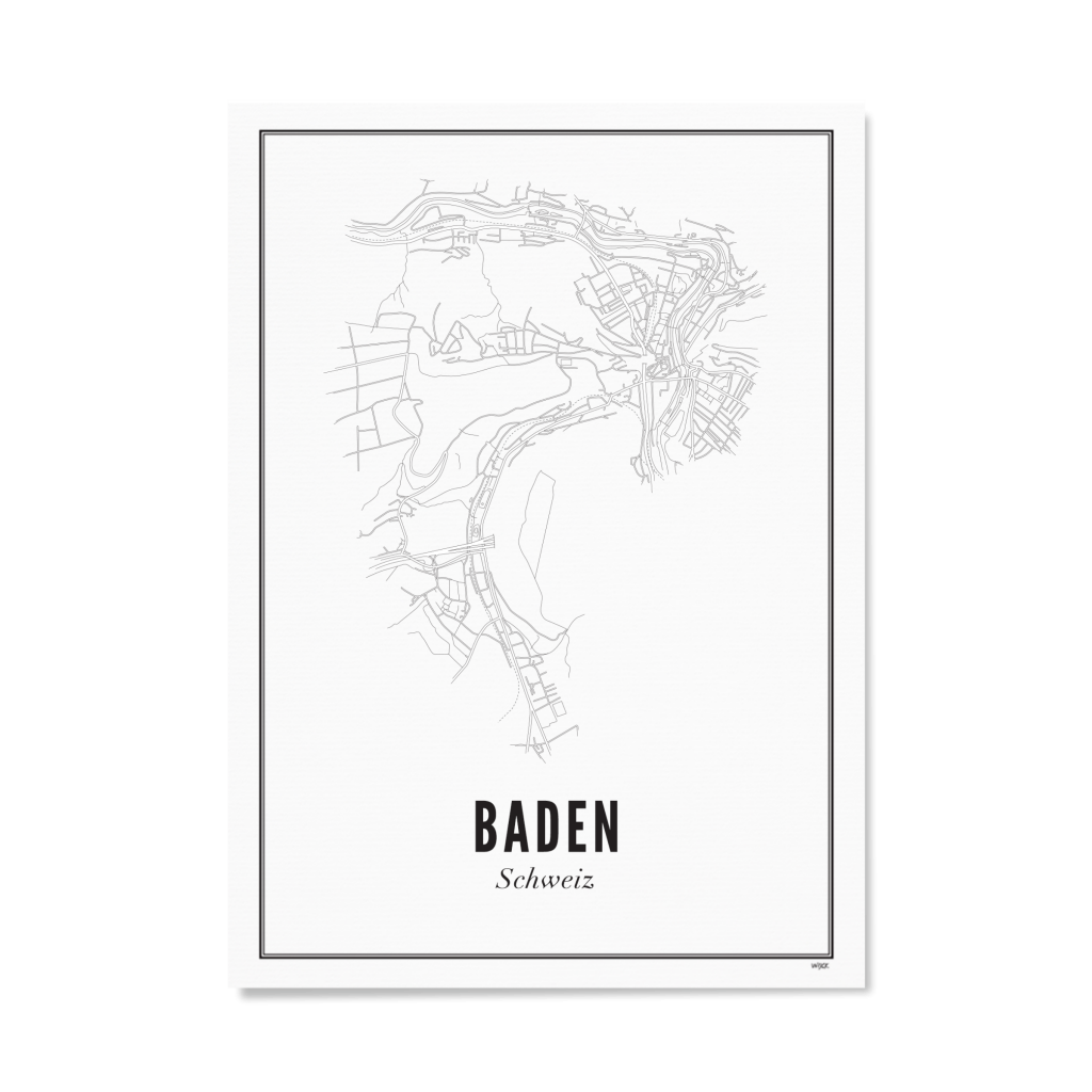 Poster van Baden - Stad | WIJCK. 