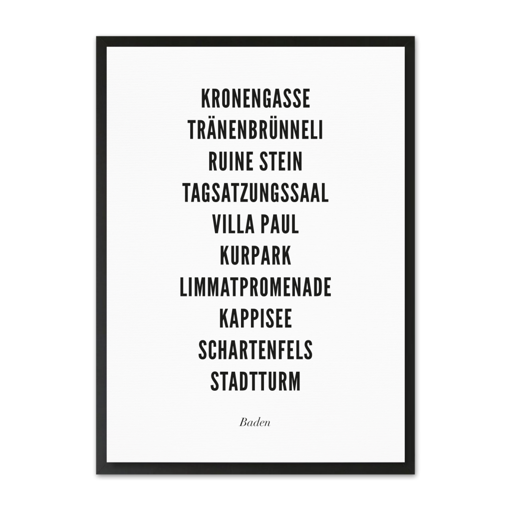 Poster van Baden - Stad | WIJCK. 