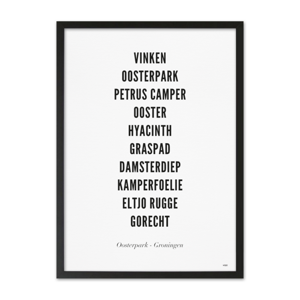 Poster van Groningen - Oosterpark | WIJCK. 