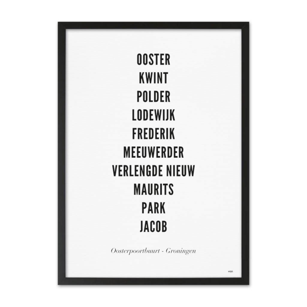 Poster van Groningen - Oosterpoortbuurt | WIJCK. 