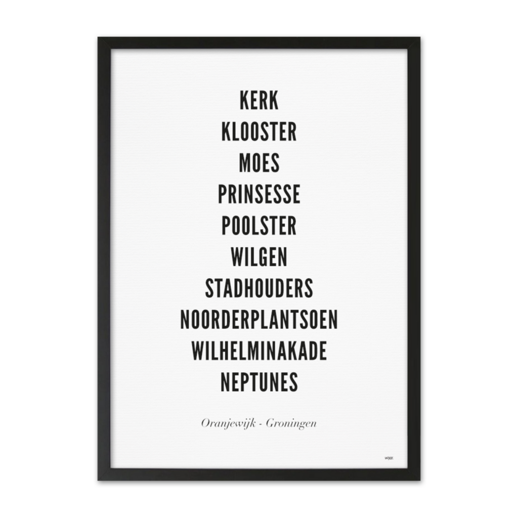 Poster of Groningen - Oranjewijk | WIJCK.