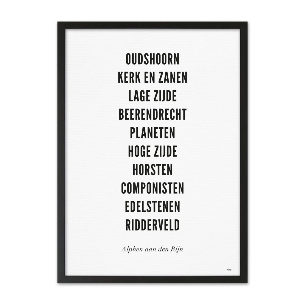 Poster van Alphen aan den Rijn - Stad | WIJCK. 