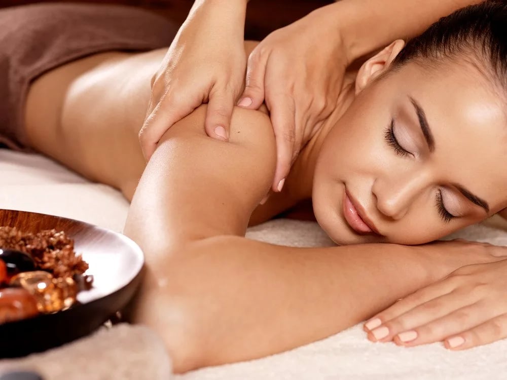 woman having therapeutic massage
