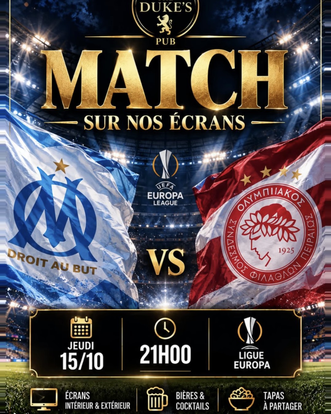 OM – Olympiacos au Duke’s