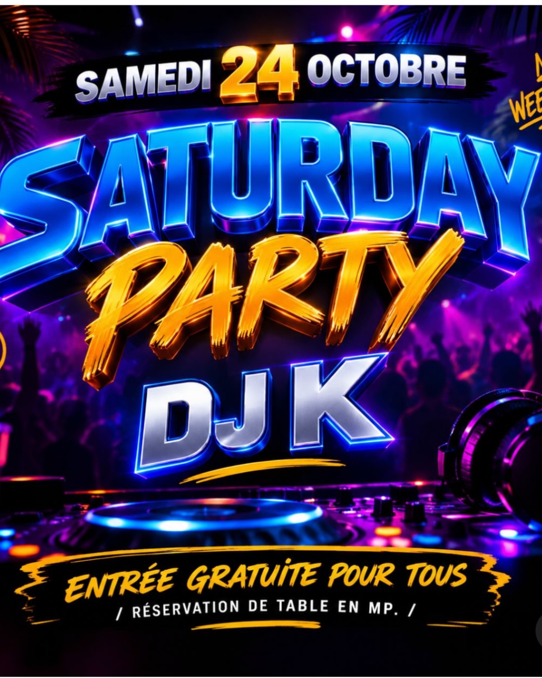 Saturday Party au Manoir – DJ K