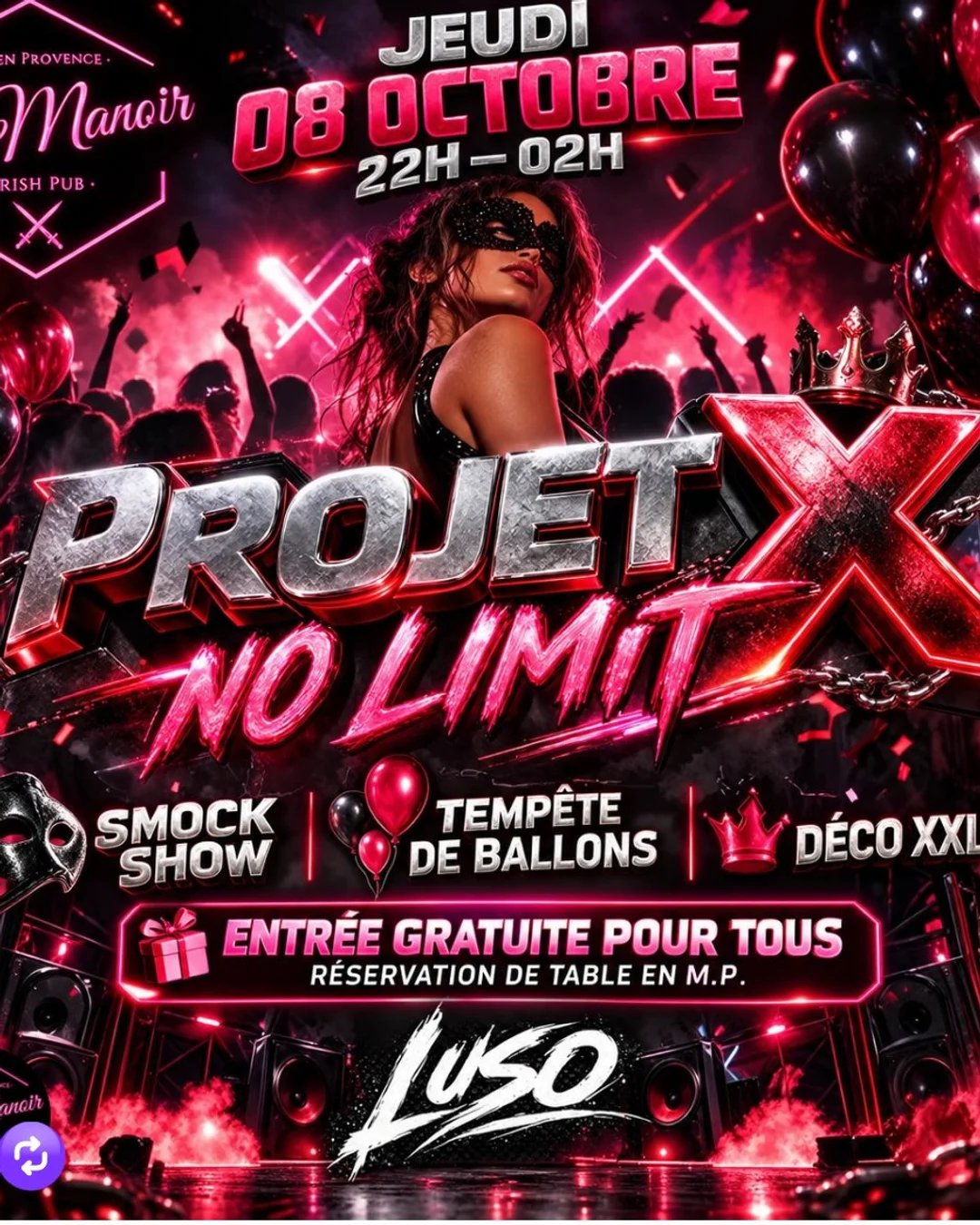 Projet X No Limit au Manoir – Luso