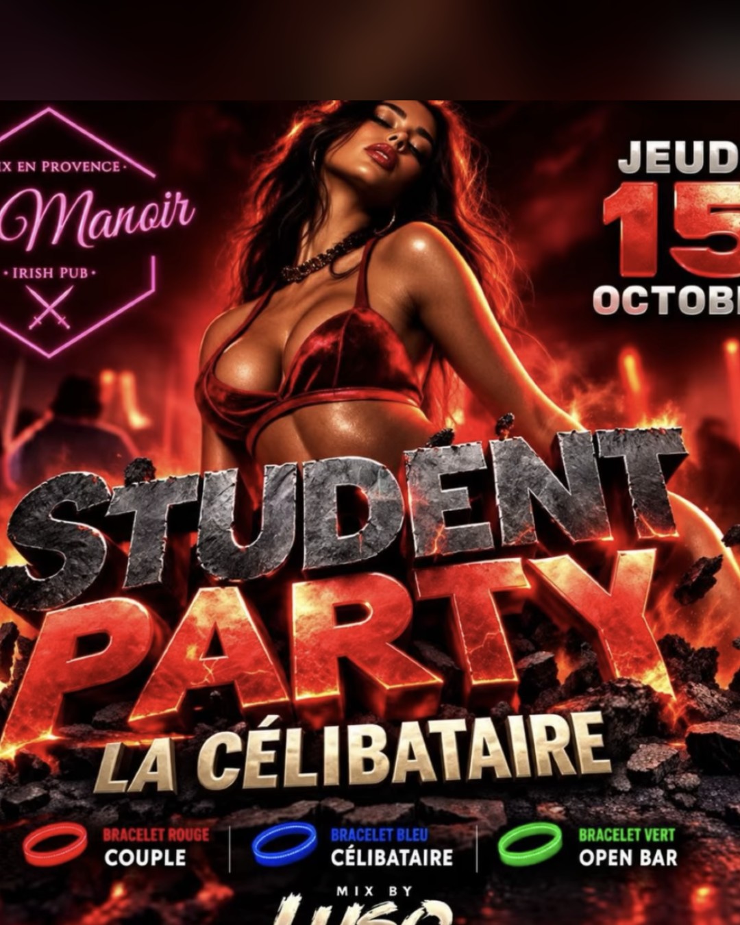 Student Party « La Célibataire » au Manoir – Luso