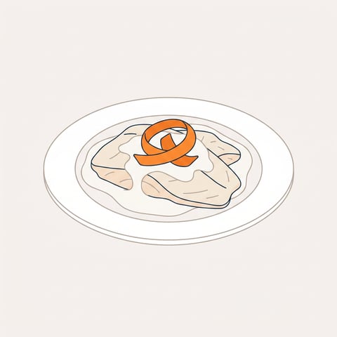 Flache Illustration typischer europäischer Gerichte wie Pasta und Pizza auf hellem Hintergrund