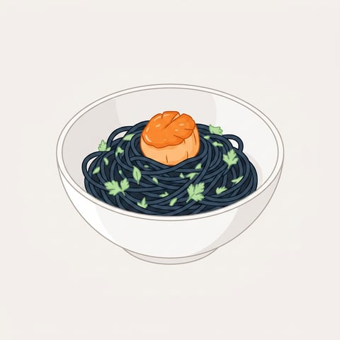 Flache Illustration verschiedener Fusion-Gerichte auf hellem Hintergrund