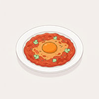 Flache Illustration typischer nahöstlicher Gerichte auf hellem Hintergrund