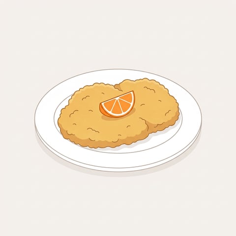 Flache Illustration typischer österreichischer Gerichte auf hellem Hintergrund.