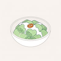 Flache Illustration rumänischer Gerichte auf hellem Hintergrund