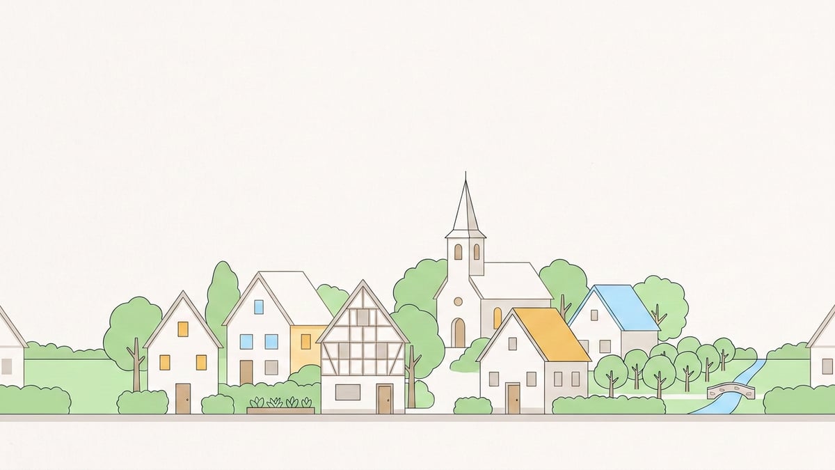 Illustrierte Stadtansicht von Wandlitz