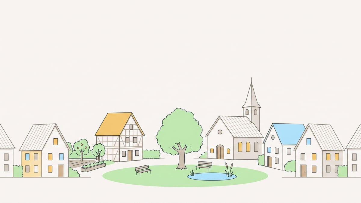 Illustrierte Stadtansicht von Altlandsberg